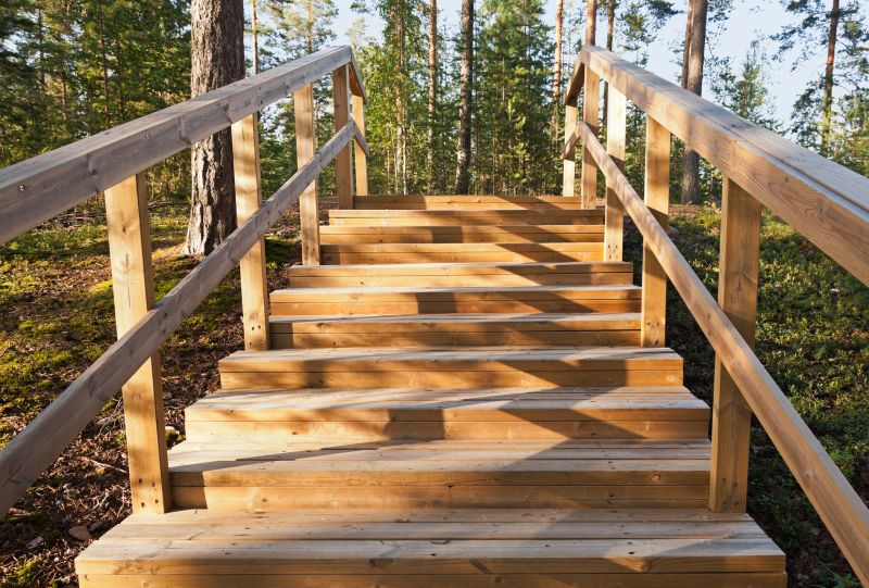 Wooden Stairs with Bright Finish